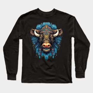 DMT Art Psychedelic Buffalo Long Sleeve T-Shirt